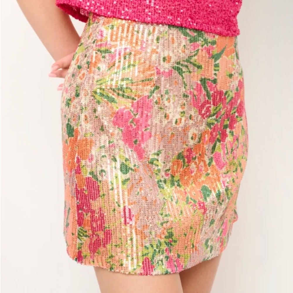 NWT Flora Bea NYC Alona Skirt, size Large, sequin
